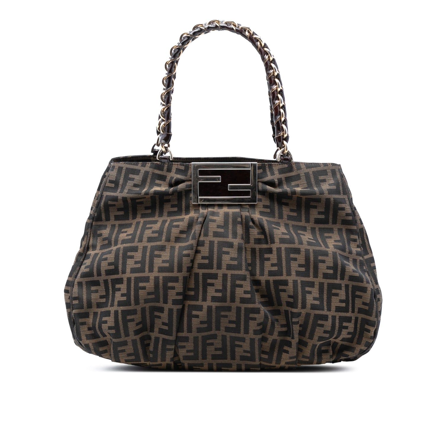 FENDI LARGE ZUCCA CANVAS MIA TOTE
