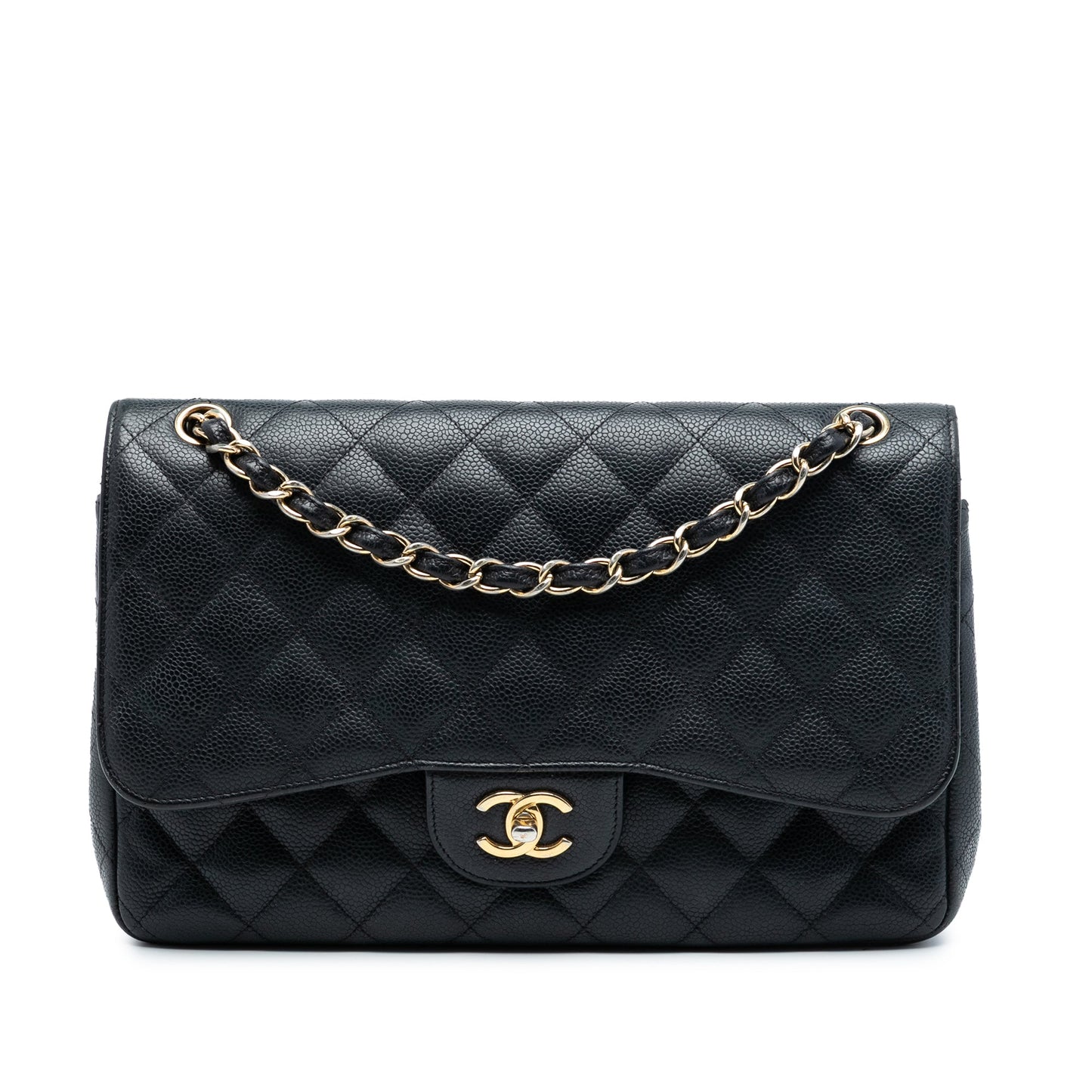 CHANEL CLASSIC JUMBO CAVIAR DOUBLE FLAP