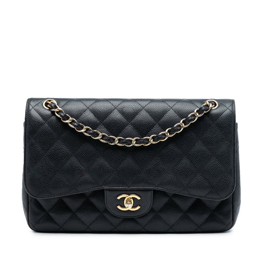 CHANEL CLASSIC JUMBO CAVIAR DOUBLE FLAP