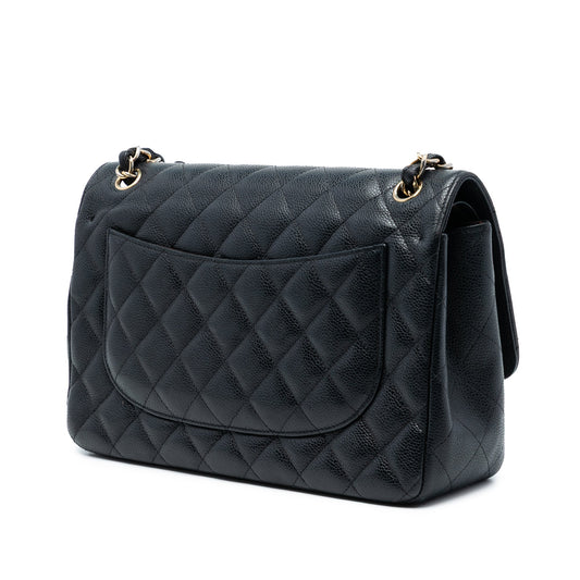 CHANEL CLASSIC JUMBO CAVIAR DOUBLE FLAP