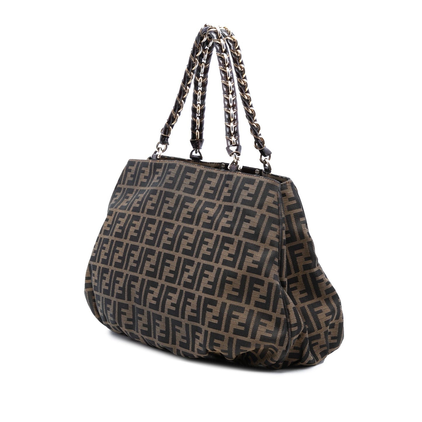 FENDI LARGE ZUCCA CANVAS MIA TOTE