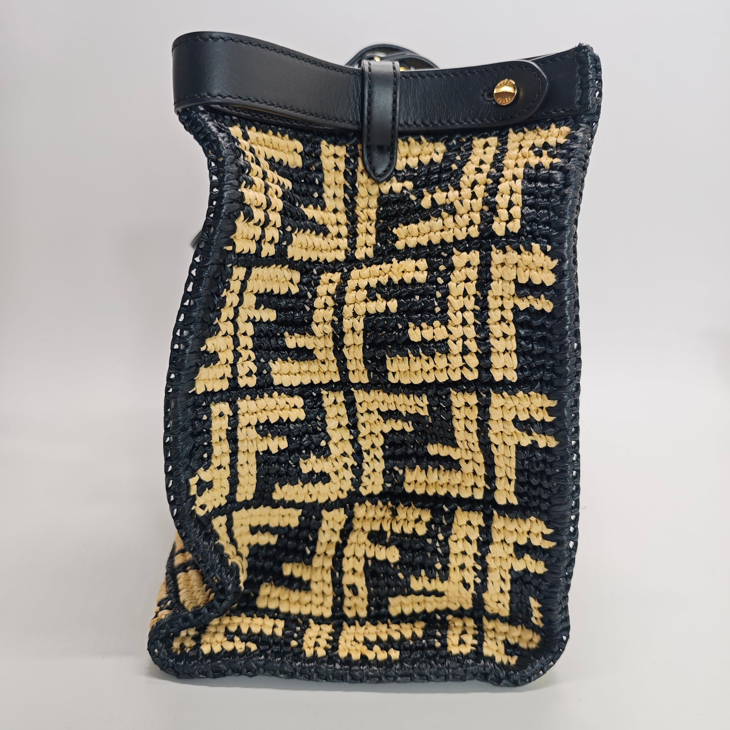 Fendi Peekaboo X-Tote Rafia