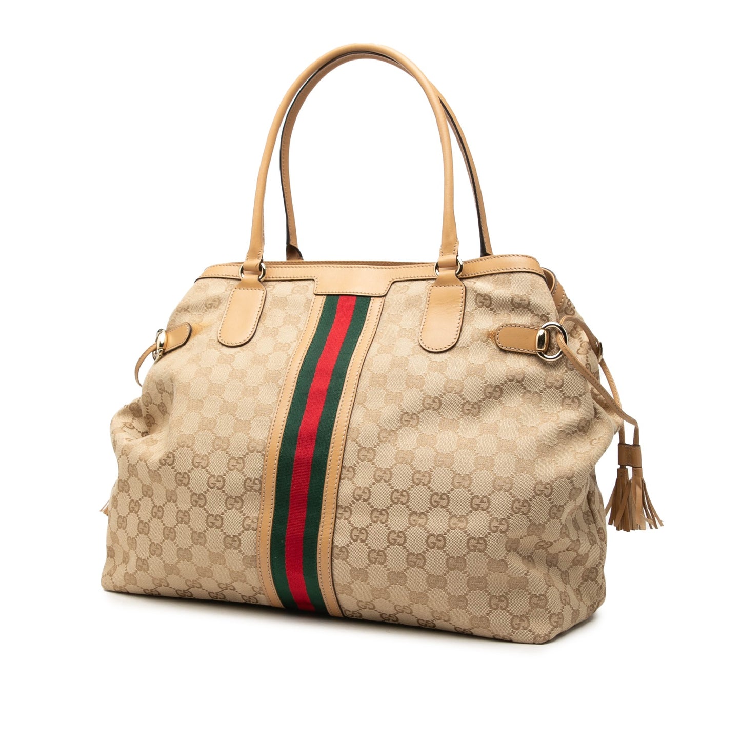 Gucci GG Canvas Web Tassel in tela