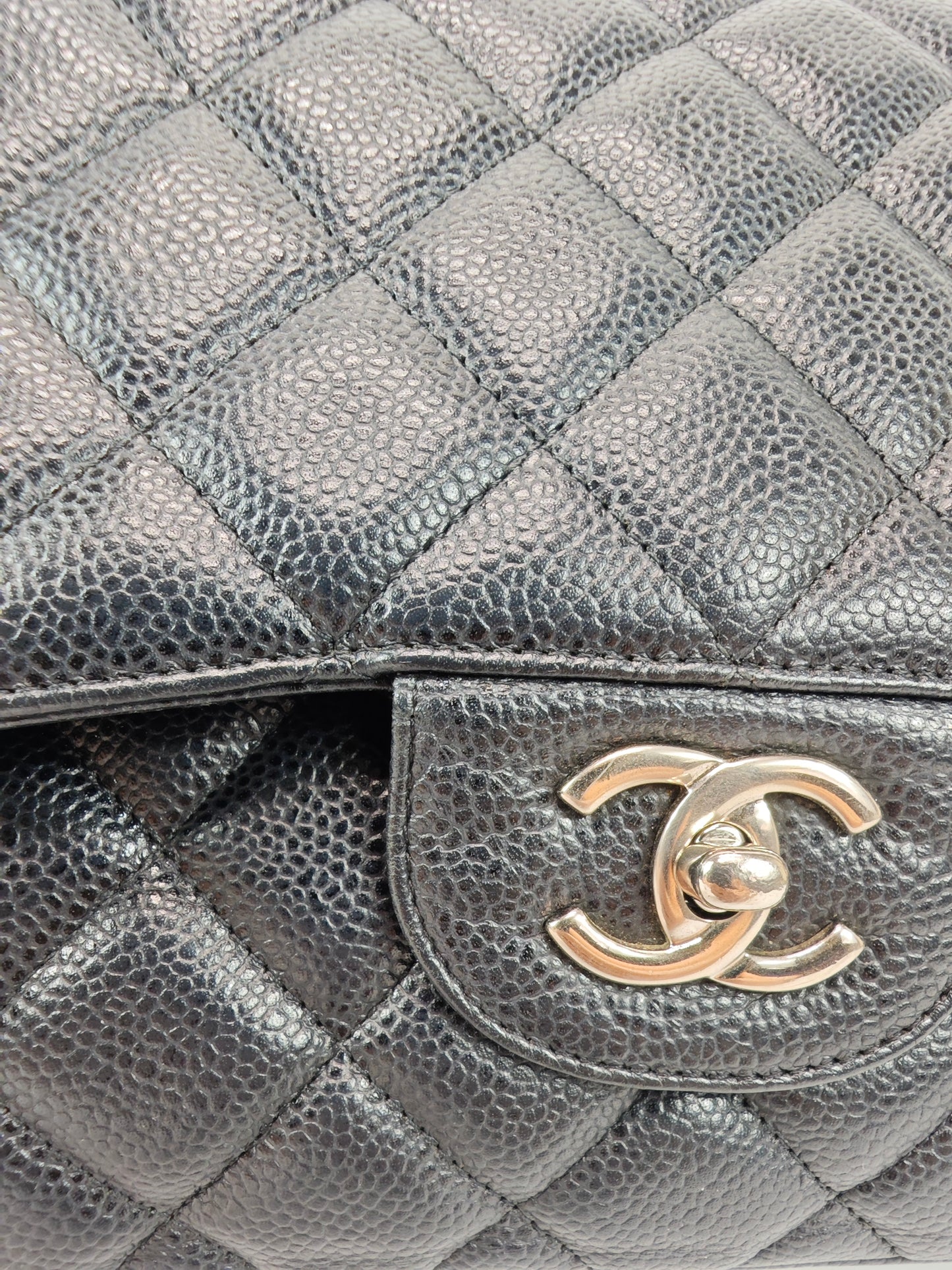 Chanel Classic Jumbo Caviar