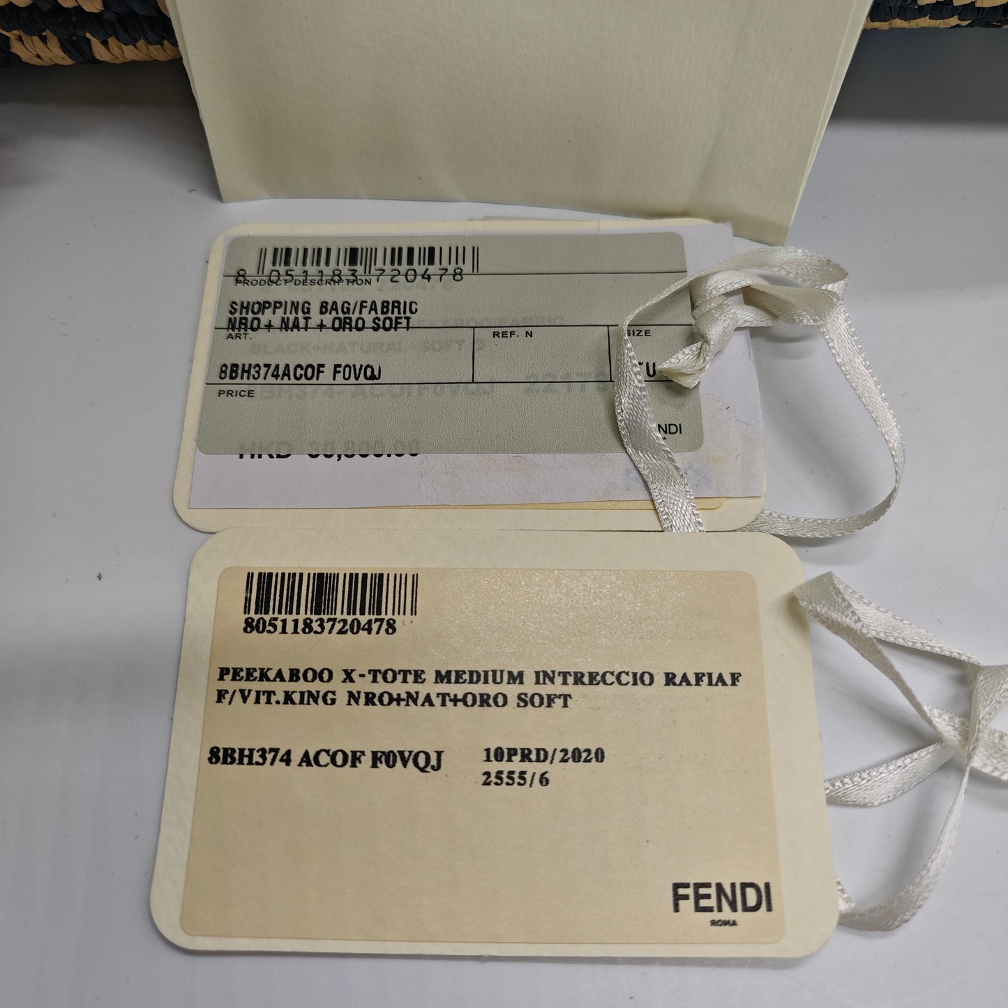 Fendi Peekaboo X-Tote Rafia