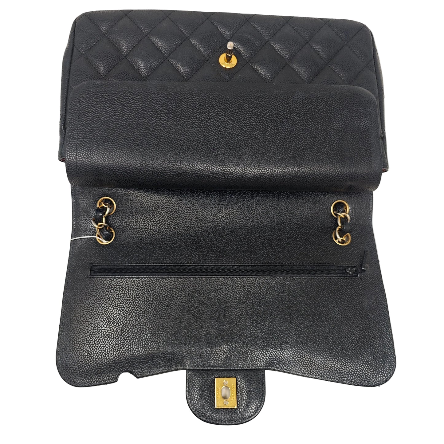 CHANEL CLASSIC JUMBO CAVIAR DOUBLE FLAP