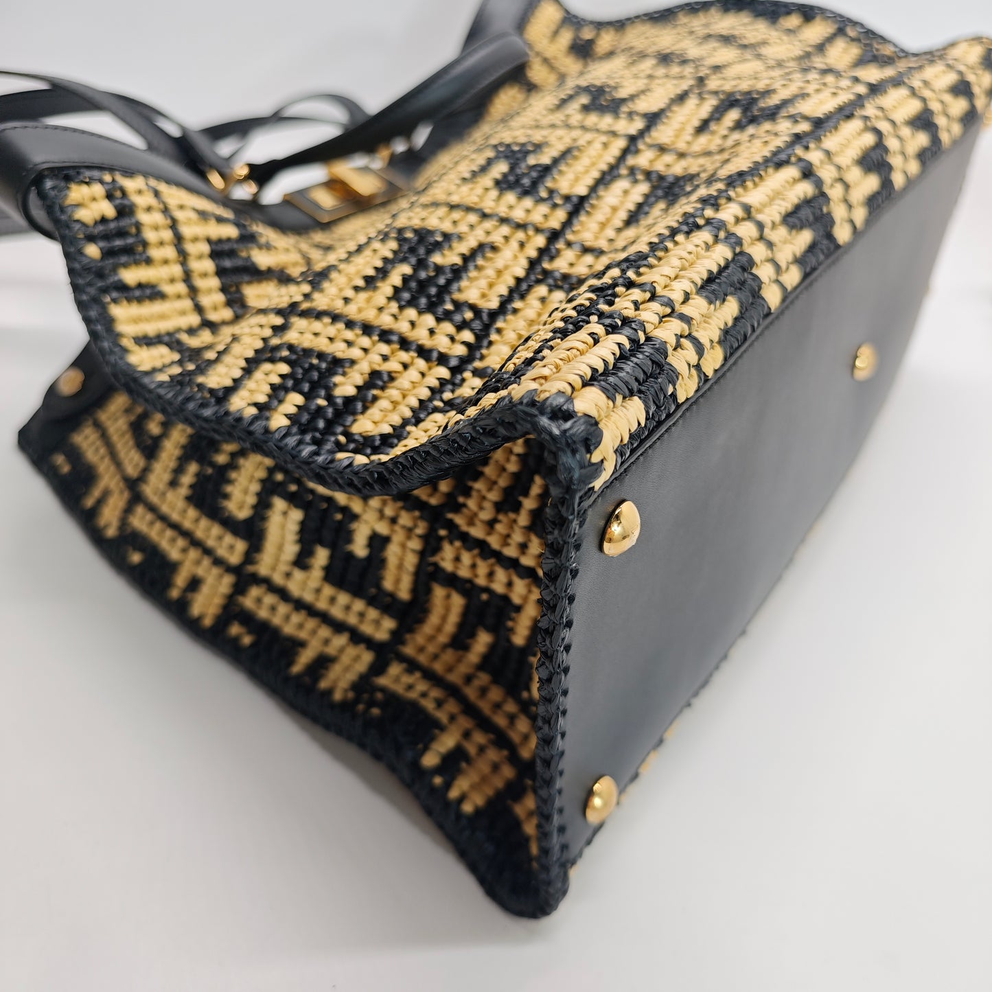 Fendi Peekaboo X-Tote Rafia