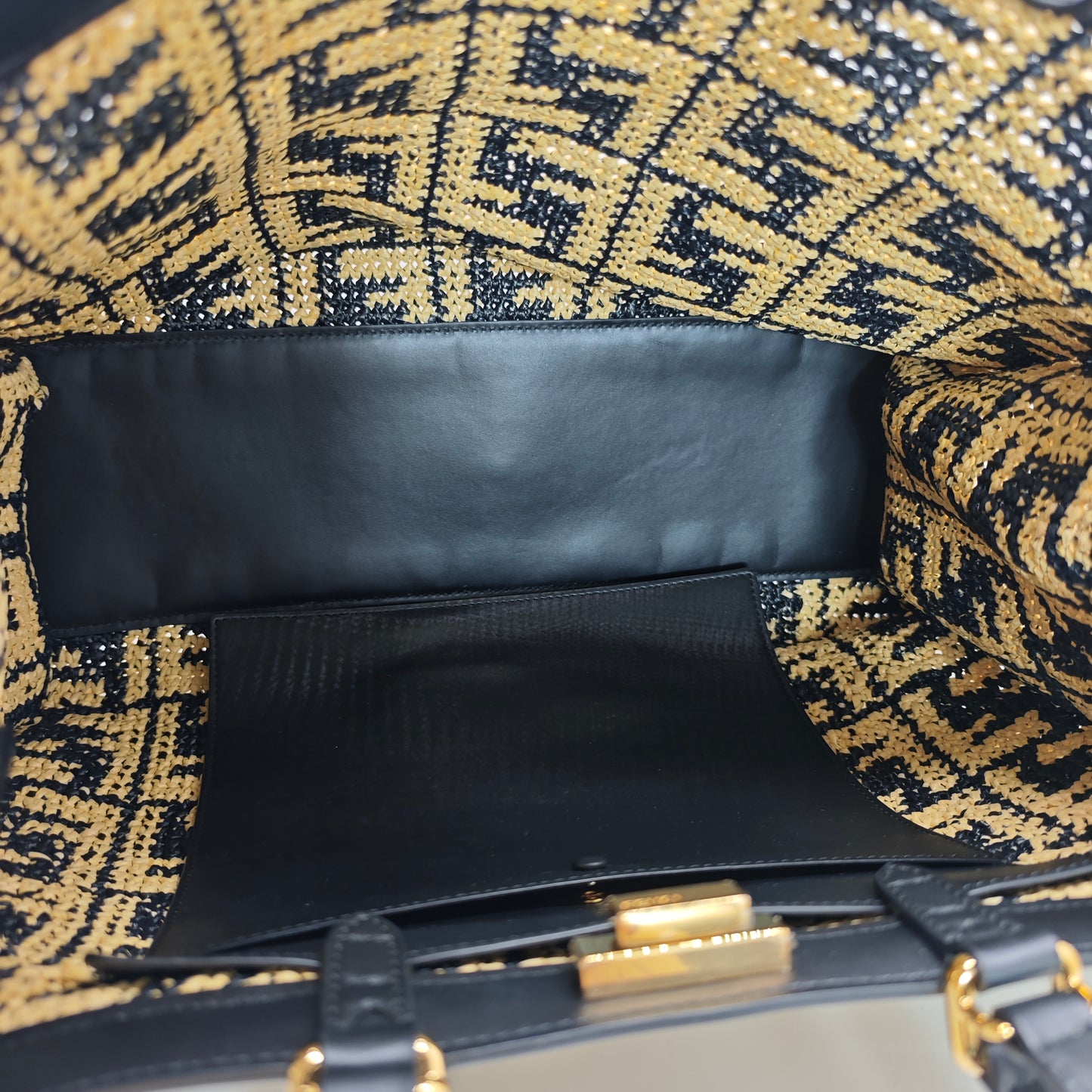 Fendi Peekaboo X-Tote Rafia