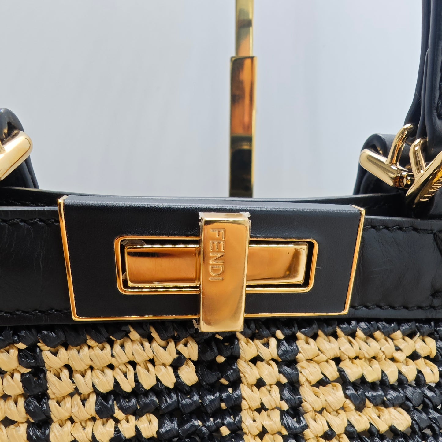 Fendi Peekaboo X-Tote Rafia