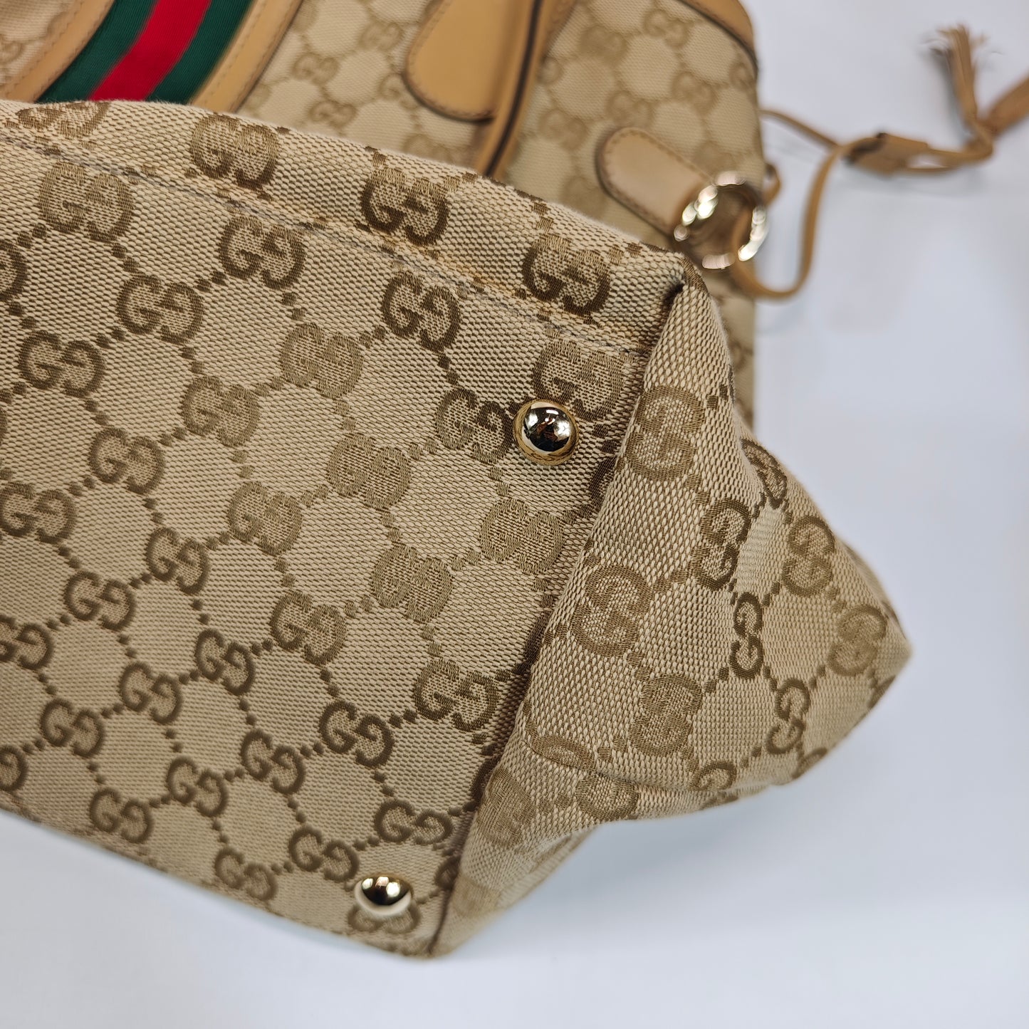 Gucci GG Canvas Web Tassel in tela