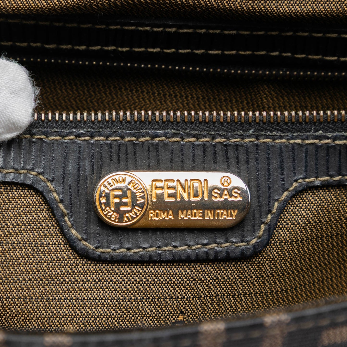 Fendi Zucca Canvas/Leather Bag
