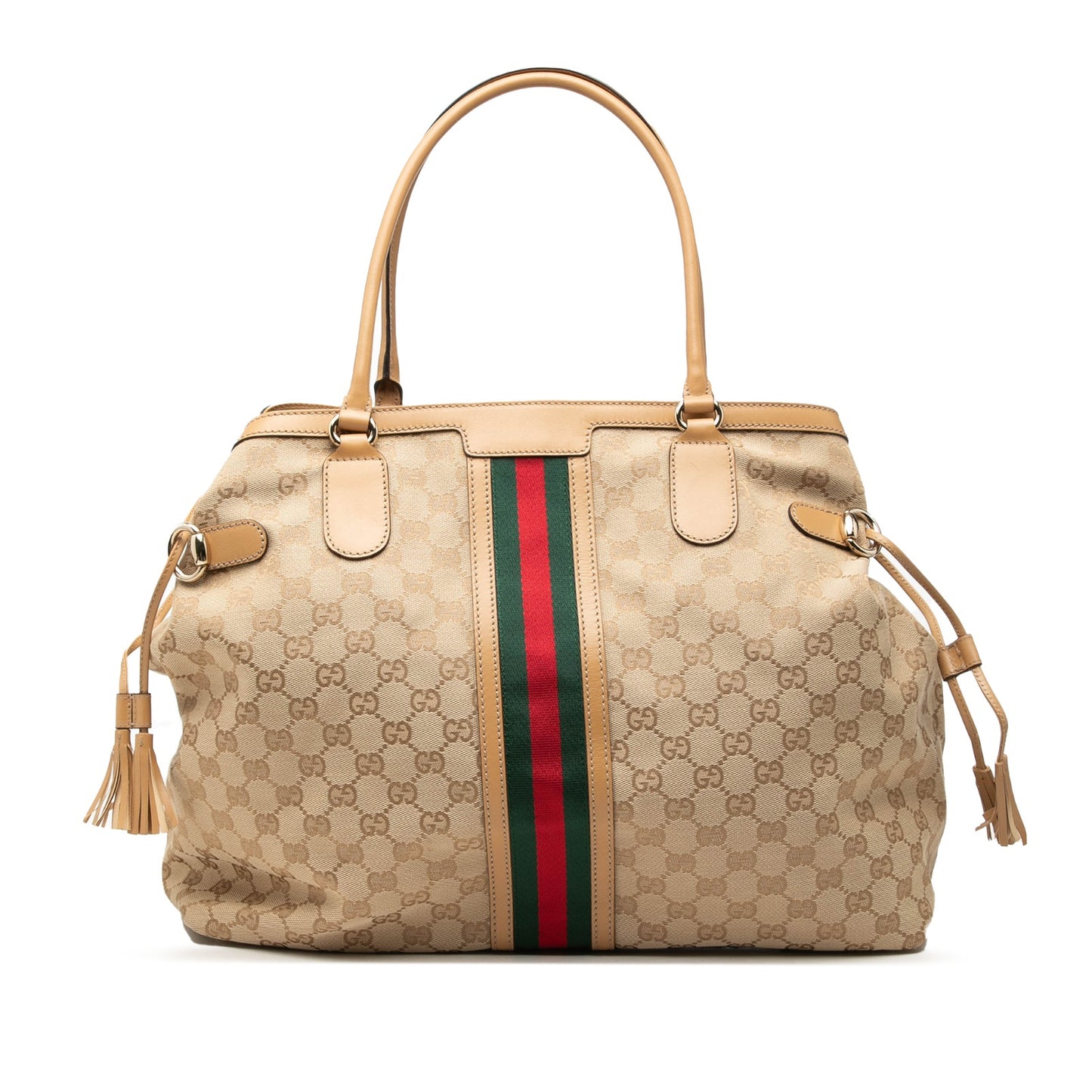 Gucci GG Canvas Web Tassel in tela